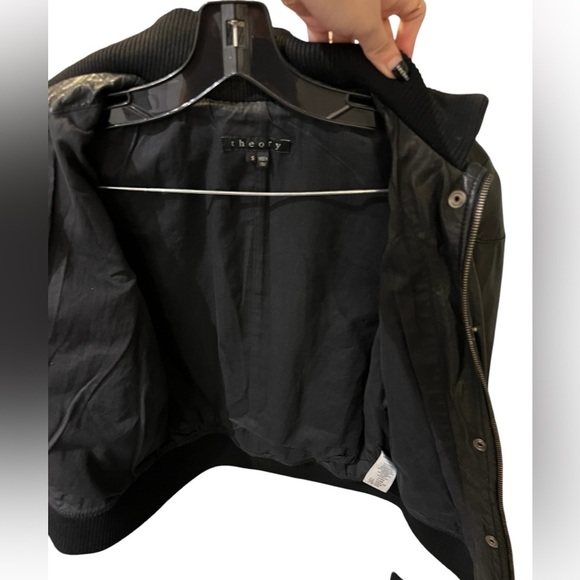 Black aviator Leather Jacket - Picture 15 of 15
